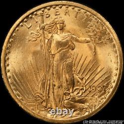 1907 Saint St. Gaudens $20 Gold Double Eagle PCGS MS65 Frosty Luminous Gold Lu