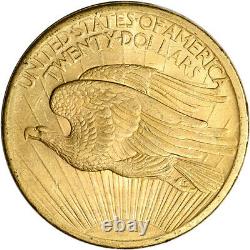 1907 US Gold $20 Saint-Gaudens Double Eagle 1907 No Motto Almost Uncirculated