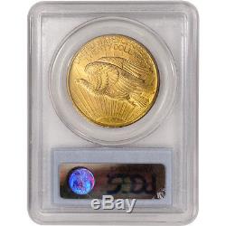 1907 US Gold $20 Saint-Gaudens Double Eagle PCGS MS63