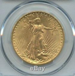 1908 $20 Gold Saint Gaudens $20 Double Eagle PCGS MS 65