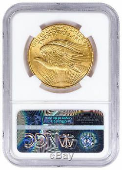 1908 $20 Gold Saint-Gaudens Double Eagle No Motto NGC MS62 SKU37789