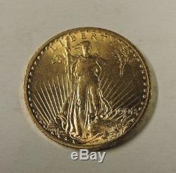 1908 $20 Gold Saint Gaudens Double Eagle Twenty Dollar, with Motto, (vAxEX)