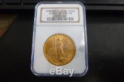 1908 $20 MS-65 NM NGC Gold Double Eagle Saint Gaudens Coin Nevada Wells Fargo
