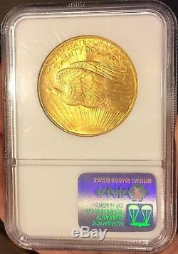 1908 $20, Ms63 St Gaudens Double Eagle, U. S. No Motto Ngc Certified Beauty