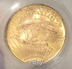 1908 $20, Ms63 St Gaudens Double Eagle, U. S. With Motto Icg Certified Beauty