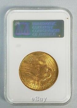 1908 $20 NGC MS 64 Gold St. Gaudens Double Eagle US Coin MS64 No Motto