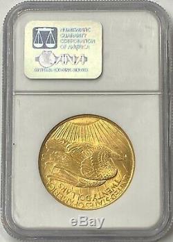 1908 $20 No Motto Saint Gaudens Gold Double Eagle NGC MS64 Old Holder PQ+