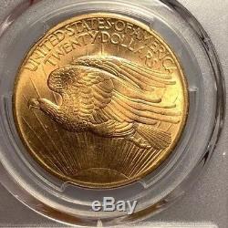 1908 $20 PCGS MS 65+ CAC St. Gaudens Gold Double Eagle No Motto