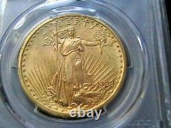 1908 $20 Saint-Gaudens Gold Double Eagle MS-64 PCGS (NO MOTTO)