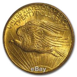1908 $20 Saint-Gaudens Gold Double Eagle No Motto MS-63 PCGS SKU#4377