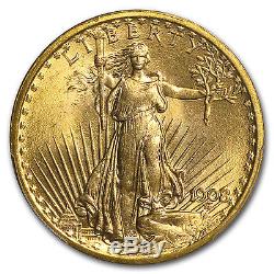 1908 $20 Saint-Gaudens Gold Double Eagle No Motto MS-65 PCGS SKU #11200