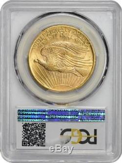 1908 $20 Saint Gaudens Gold Double Eagle No Motto Pcgs Ms 63