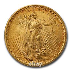 1908 $20 Saint-Gaudens Gold Double Eagle withMotto MS-62 PCGS CAC SKU#260030