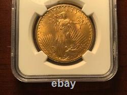 1908 $20 St. Gaudens Double Eagle No Motto Ngc Ms 64 Rough Rider Hoard