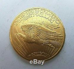1908 $20 St Gaudens Gold With Motto Twenty Dollar Double Eagle, BU Details