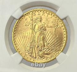 1908-D $20 Saint Gaudens Gold Double Eagle No Motto Pre 33 NGC MS63 Amazing PQ