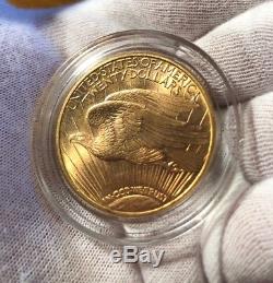 1908-D Gold Double Eagle With Motto Gem Condition. St Gaudens $20 Piece
