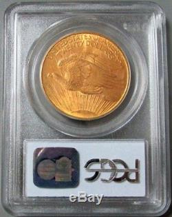 1908 D Gold Saint Gaudens $20 Double Eagle Coin Pcgs Mint State 63 No Motto