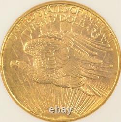 1908-D No Motto $20 Saint Gaudens Gold Double Eagle Coin NGC MS62 Older Holder