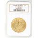 1908 D No Motto $20 St. Gaudens Double Eagle Gold Coin NGC MS 62