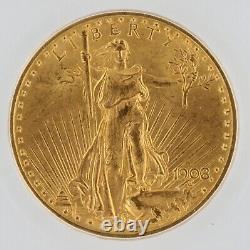 1908-D No Motto Double Eagle ICG MS63 $20 Saint Gaudens