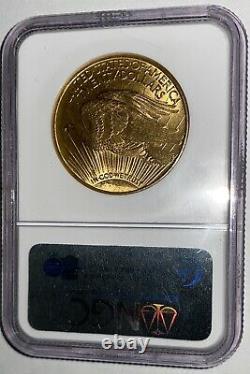 1908 D WITH Motto NGC MS63 $20 Denver Mint Saint Gaudens Gold Double Eagle