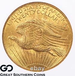1908 Double Eagle, $20 Gold St. Gaudens, No Motto, NGC MS-63 GSA Pedigree