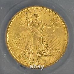 1908 G$20 Saint-Gaudens Gold Double Eagle No Motto ICG MS 63 Lot#Z633