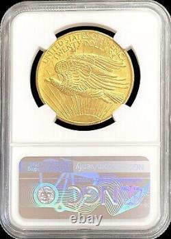 1908 Gold $20 Saint Gaudens Double Eagle No Motto Rough Riders Ngc Mint State 64