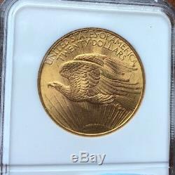 1908 Gold Double Eagle In Gem NCG MS63 Condition. St Gaudens $20 Piece