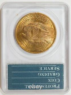 1908 Green holder No Motto PCGS MS63 $20 Gold Saint Gaudens Double Eagle