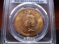 1908 MS66+ (Plus) $20 St. Gaudens Gold Double Eagle PCGS Certified Superb Gem