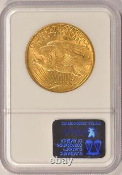 1908 Motto $20 Saint Gaudens Gold Double Eagle NGC MS60 CAC Approved Pre-33 Gold