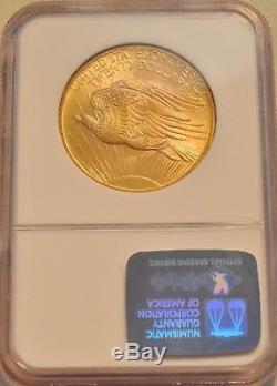 1908 NM $20 NGC MS 67 Gold St. Gaudens Double Eagle, GEM++ Uncirculated Saint