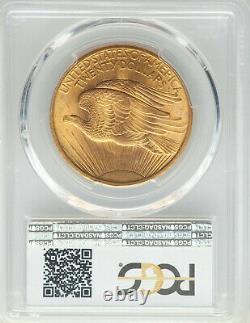 1908 NM $20 Philadelphia Gold GEM St Gaudens Double Eagle PCGS MS66+ Plus