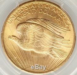 1908 NM $20 Philadelphia St Gaudens GEM Gold Double Eagle PCGS MS66+