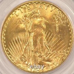 1908 NM $20 Saint Gaudens Gold Double Eagle PCGS MS65 Old Green Holder OGH