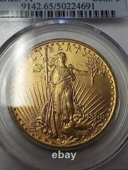 1908 NO MOTTO $20 Gold PCGS MS65 Saint Gaudens Double Eagle