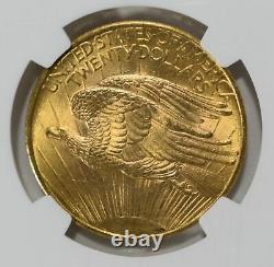1908 Ngc Ms64 No Motto $20 Gold Coin Saint Gaudens Double Eagle
