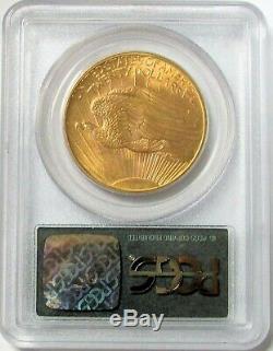 1908 Nm Gold Wells Fargo $20 St. Gaudens Double Eagle Pcgs Ms 65 Green Label