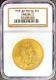 1908 No Motto $20 American Gold Double Eagle Saint Gaudens MS64 NGC PQ Coin