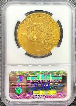 1908 No Motto $20 American Gold Double Eagle Saint Gaudens MS65 NGC PQ Coin