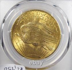 1908 No Motto $20 Gold Saint-Gaudens Double Eagle PCGS MS65 AM275