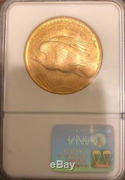 1908 No Motto $20 Gold Saint Gaudens Wells Fargo Double Eagle NGC MS66
