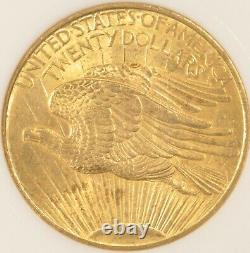 1908 No Motto $20 Saint Gaudens Gold Double Eagle Coin NGC MS64 No-Line Fatty
