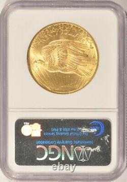 1908 No Motto $20 Saint Gaudens Gold Double Eagle Coin NGC MS66 Pre-1933 Gold