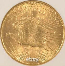 1908 No Motto $20 Saint Gaudens Gold Double Eagle Coin NGC MS67 Pre-1933 Gold