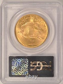 1908 No Motto $20 Saint Gaudens Gold Double Eagle Coin PCGS MS63 CAC Sticker OGH