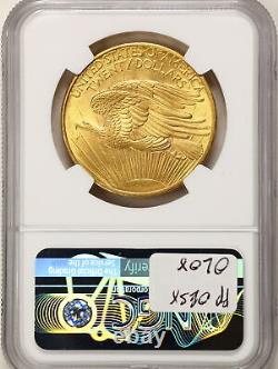 1908 No Motto $20 Saint-Gaudens Gold Double Eagle MS63 NGC 6523499-023
