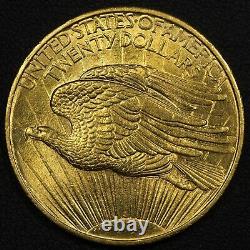 1908 No Motto $20 Twenty Dollar St Gaudens Gold Double Eagle